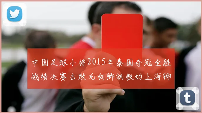 中国足球小将2015年泰国夺冠全胜战绩决赛击败毛剑卿执教的上海卿训